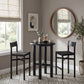 Alvia 3-Piece Round Oak Wood Bar Table With Bar Stools Set by Modway EEI-7556