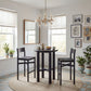 Alvia 3-Piece Round Oak Wood Bar Table With Bar Stools Set by Modway EEI-7556