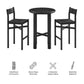 Alvia 3-Piece Round Oak Wood Bar Table With Bar Stools Set by Modway EEI-7556