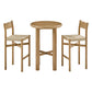 Alvia 3-Piece Round Oak Wood Bar Table With Bar Stools Set by Modway EEI-7556