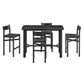 Alvia 5-Piece Rectangular Oak Wood Bar Table With Bar Stools Set by Modway EEI-7557