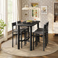 Alvia 5-Piece Rectangular Oak Wood Bar Table With Bar Stools Set by Modway EEI-7557
