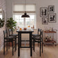 Alvia 5-Piece Rectangular Oak Wood Bar Table With Bar Stools Set by Modway EEI-7557