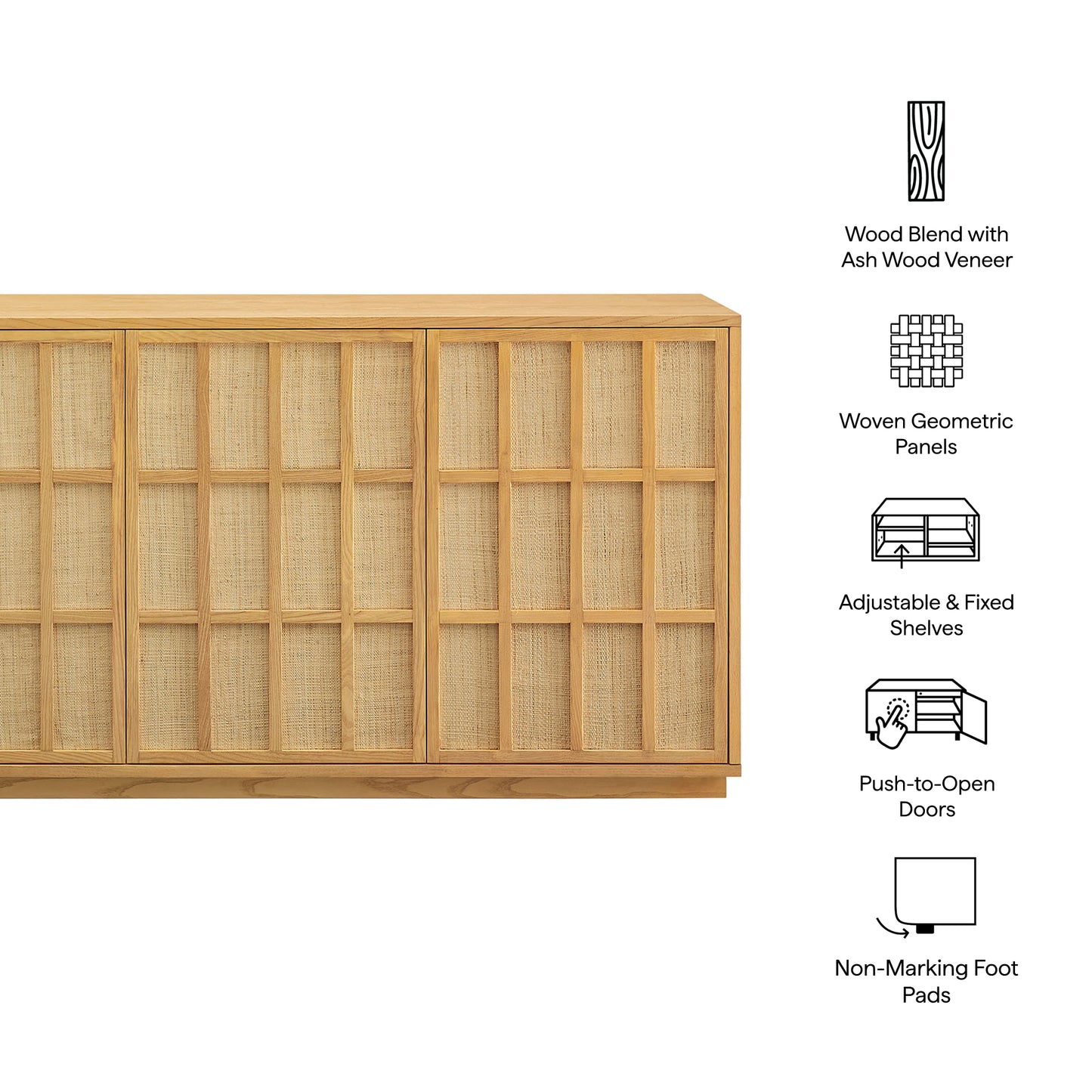 Aiko 76 Inch Japandi Sideboard by Modway EEI-7559