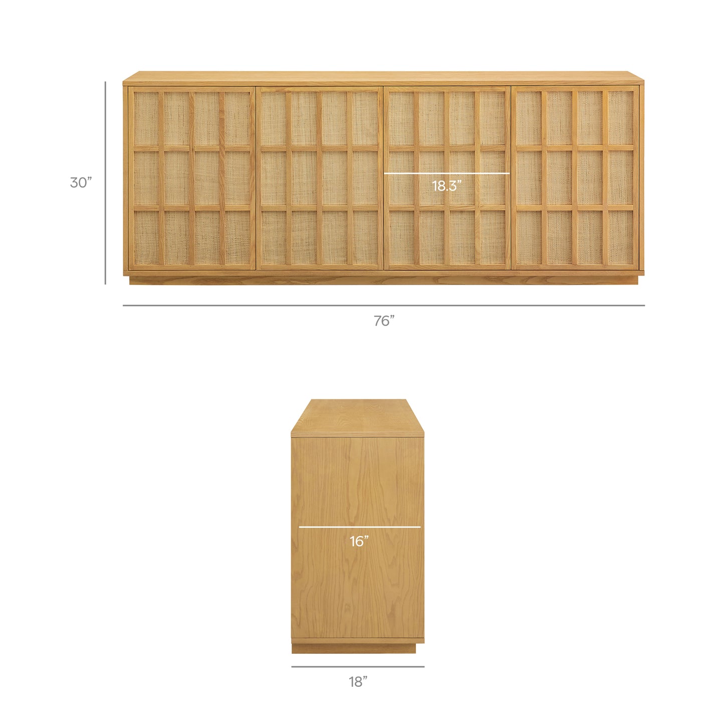 Aiko 76 Inch Japandi Sideboard by Modway EEI-7559