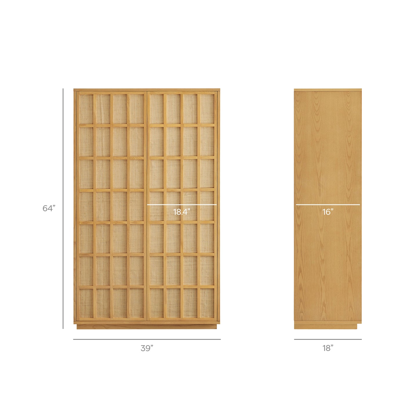 Aiko 64 Inch Tall Japandi Storage Cabinet by Modway EEI-7560