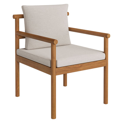 Eleni Outdoor Patio Teak Wood Rope Dining Chair by Modway EEI-7561