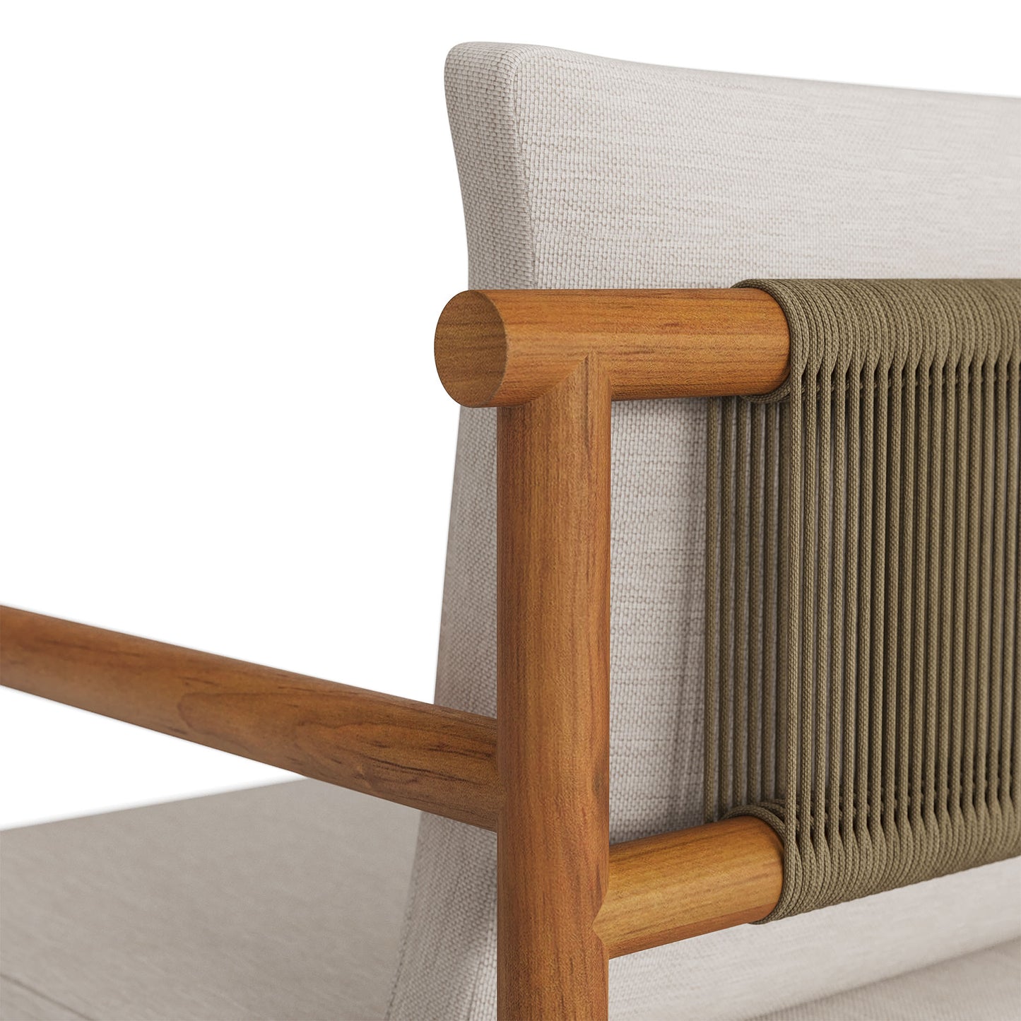 Eleni Outdoor Patio Teak Wood Rope Dining Chair by Modway EEI-7561