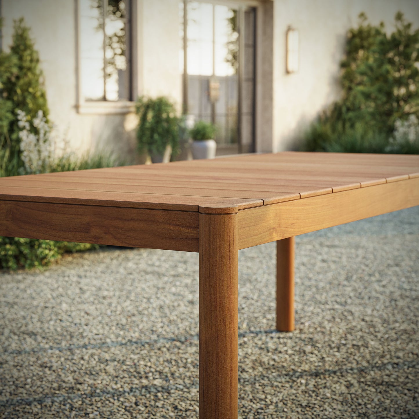 Eleni 89-Inch Outdoor Patio Teak Wood Dining Table by Modway EEI-7562