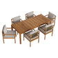 Eleni 7 Piece Outdoor Patio Teak Wood Dining Set by Modway EEI-7563