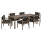 Eleni 7 Piece Outdoor Patio Teak Wood Dining Set by Modway EEI-7563