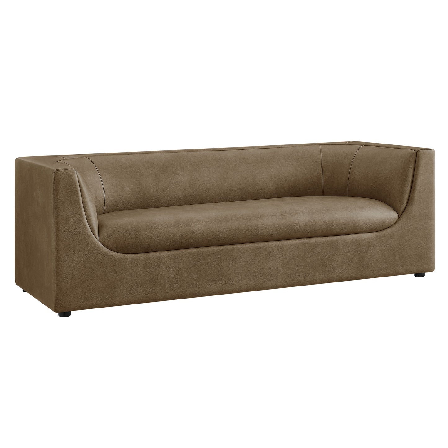Hilda 86" Curved Back Vegan Leather Sofa by Modway EEI-7567