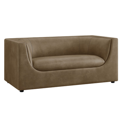 Hilda 67" Curved Back Vegan Leather Loveseat by Modway EEI-7568