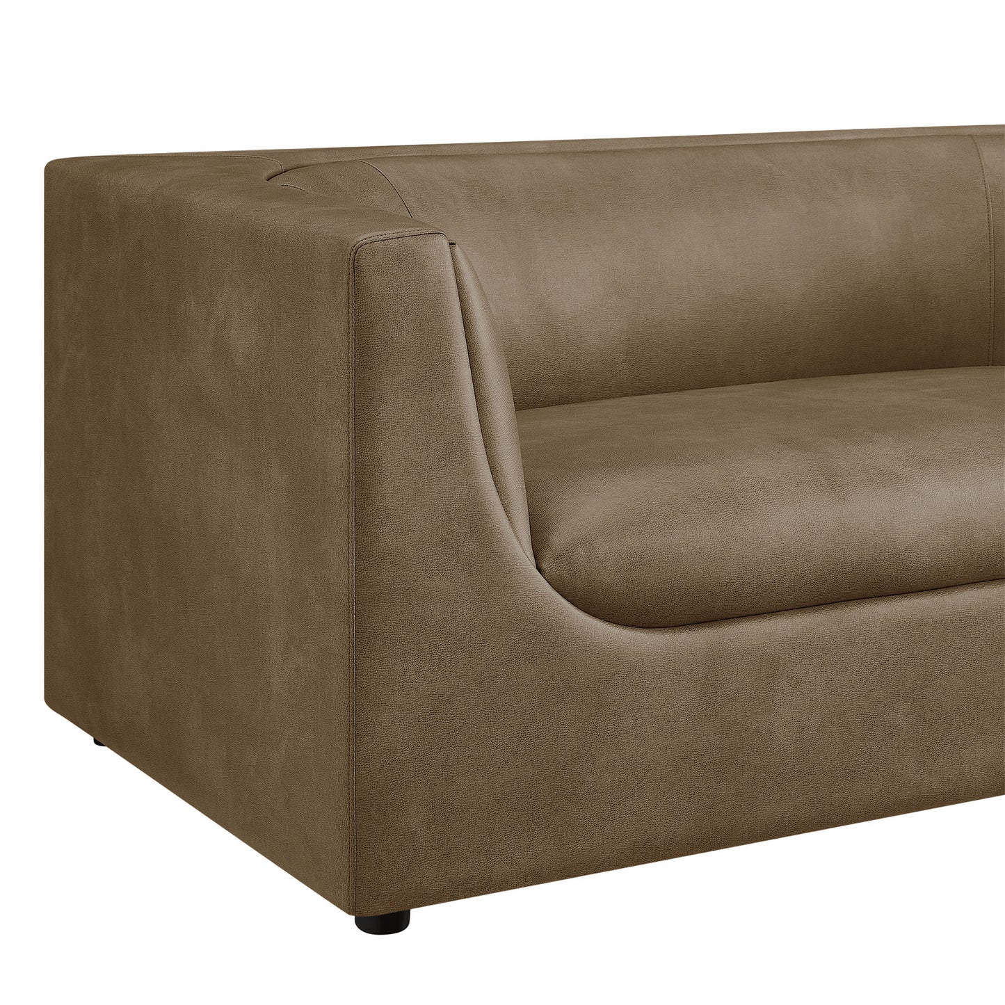 Hilda 67" Curved Back Vegan Leather Loveseat by Modway EEI-7568