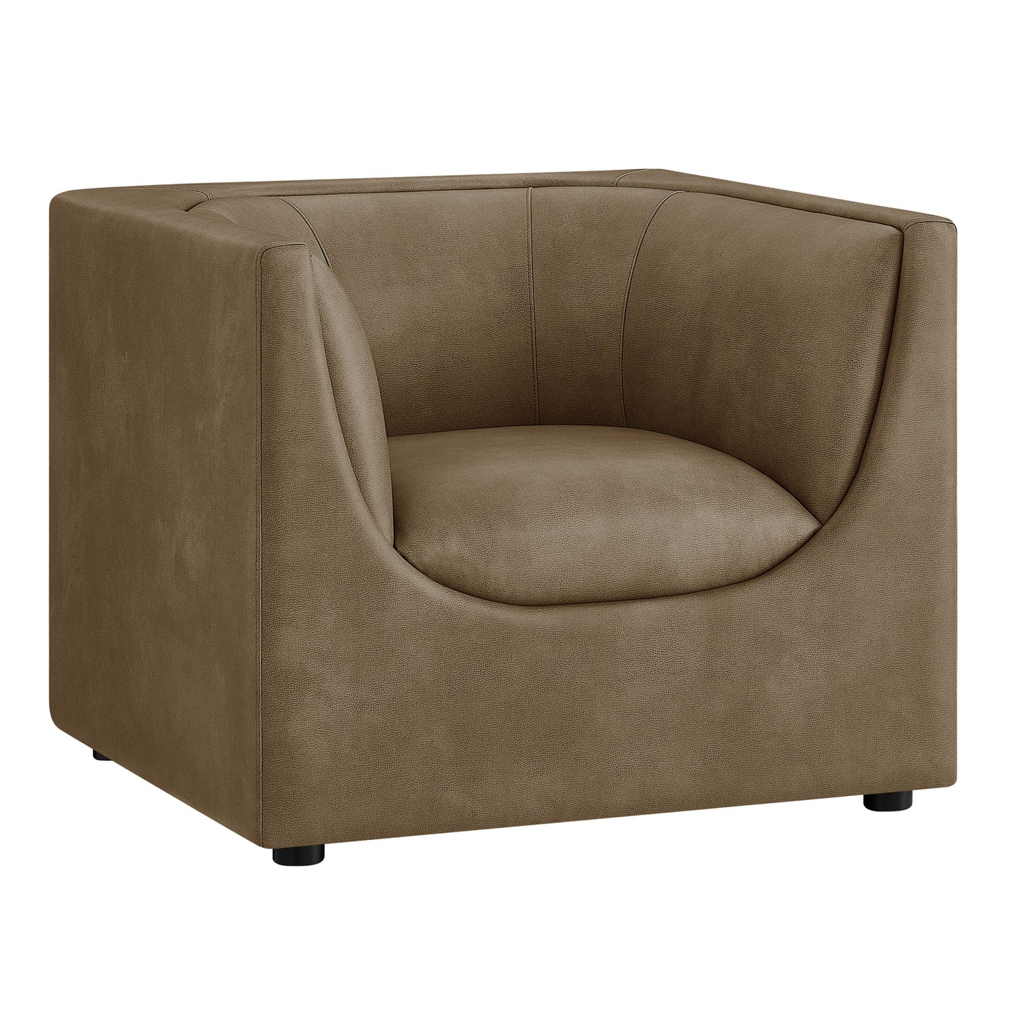 Hilda Curved Back Vegan Leather Armchair by Modway EEI-7569