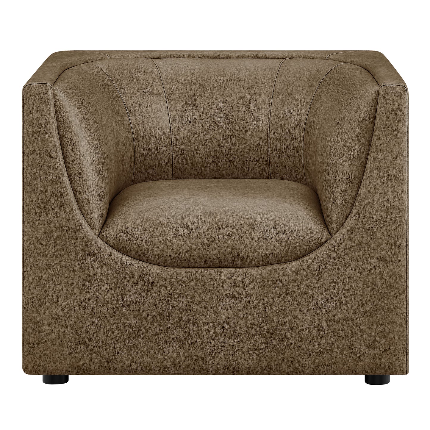 Hilda Curved Back Vegan Leather Armchair by Modway EEI-7569