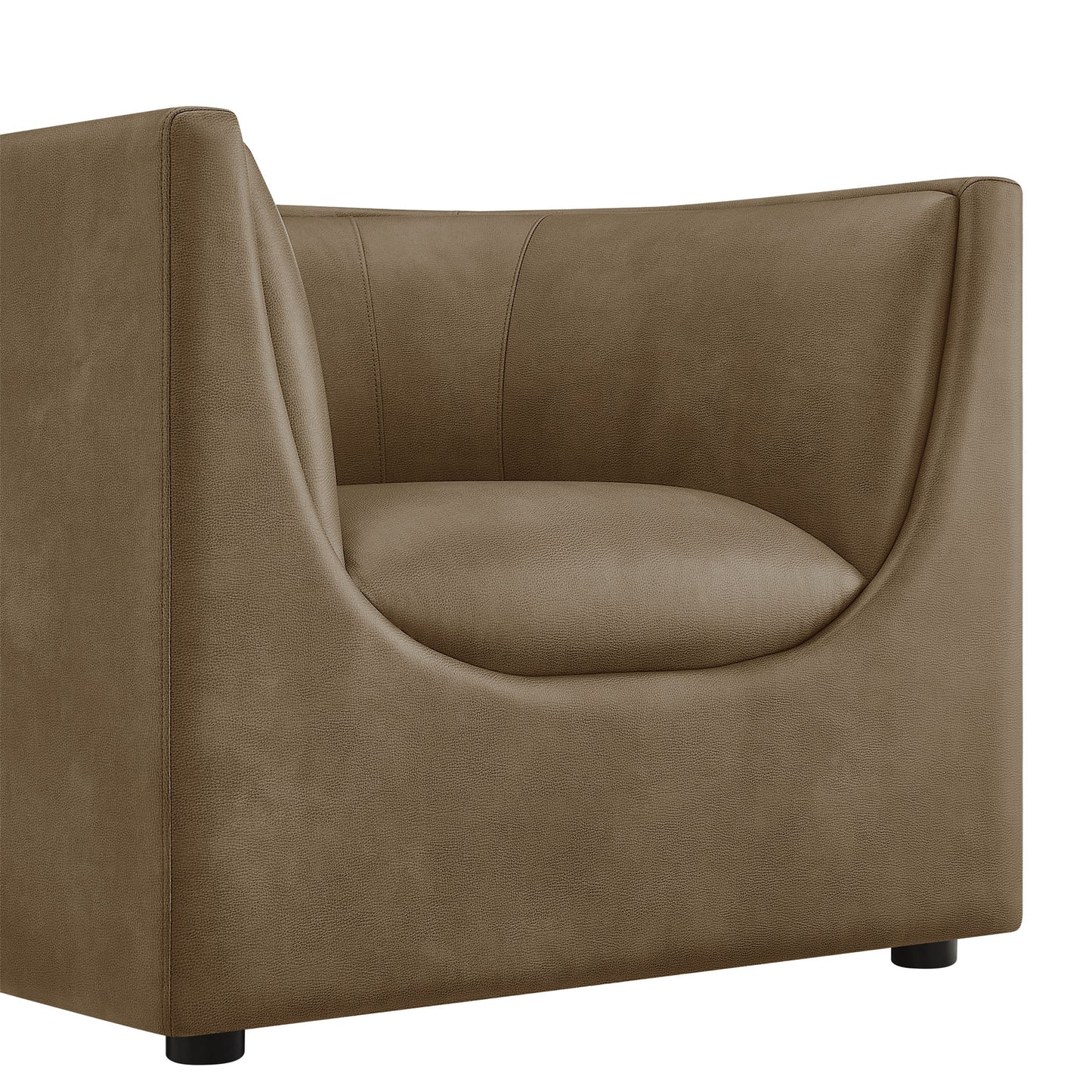 Hilda Curved Back Vegan Leather Armchair by Modway EEI-7569