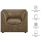 Hilda Curved Back Vegan Leather Armchair by Modway EEI-7569