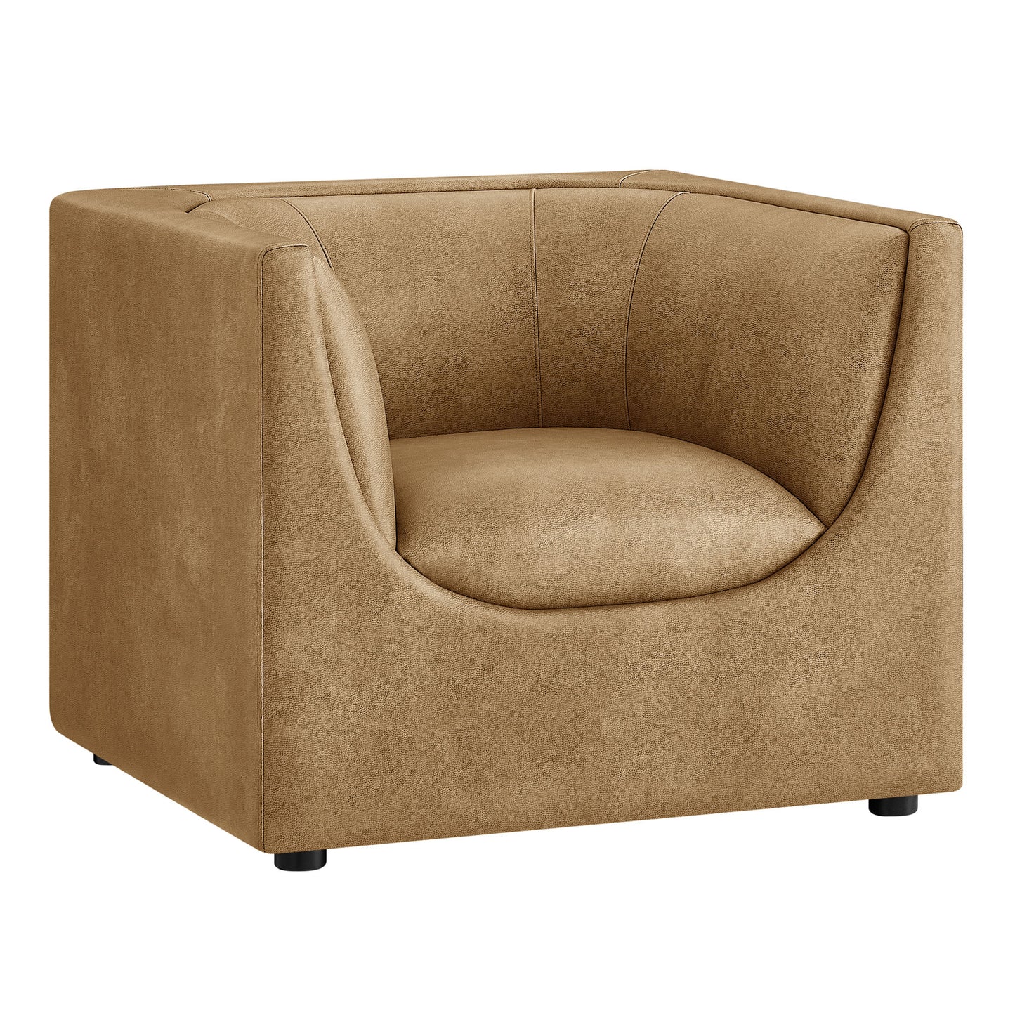 Hilda Curved Back Vegan Leather Armchair by Modway EEI-7569