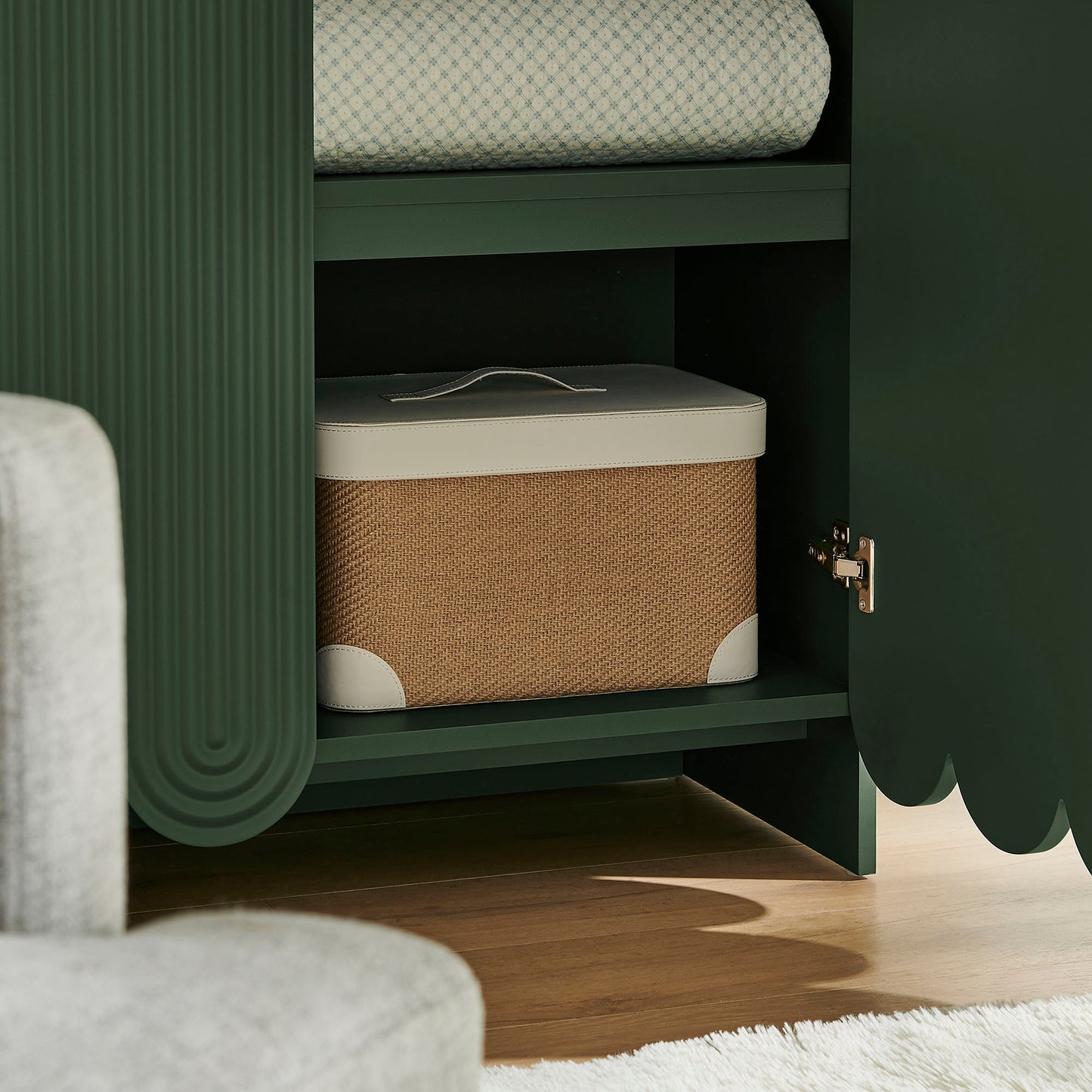 Dahlia 78 Inch Fluted and Scalloped Arched Storage Cabinet by Modway EEI-7570