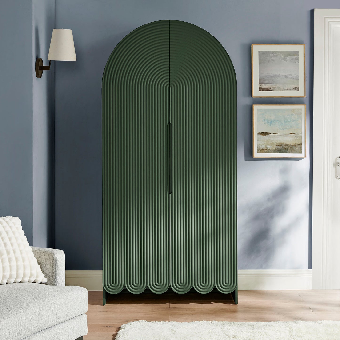 Dahlia 78 Inch Fluted and Scalloped Arched Storage Cabinet by Modway EEI-7570