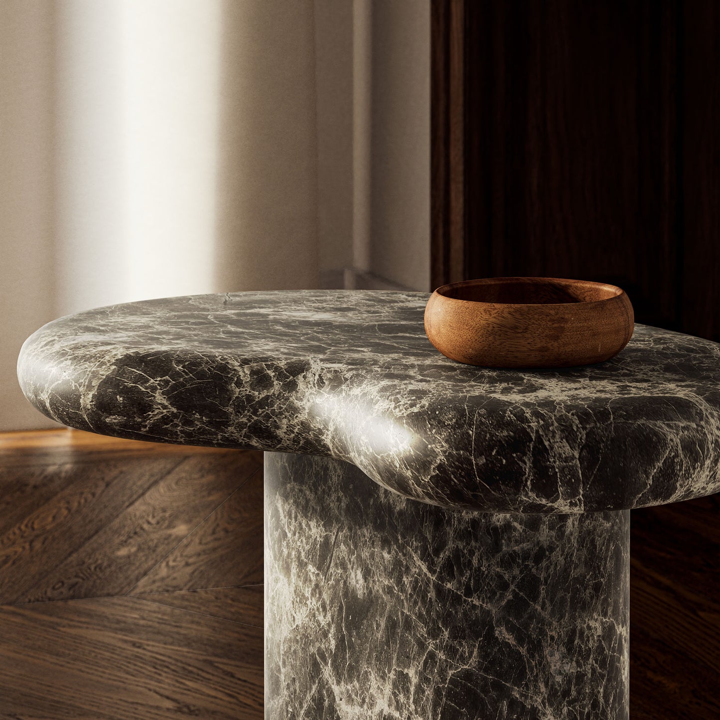 Elowen Outdoor Patio Faux Marble Side Table by Modway EEI-7572
