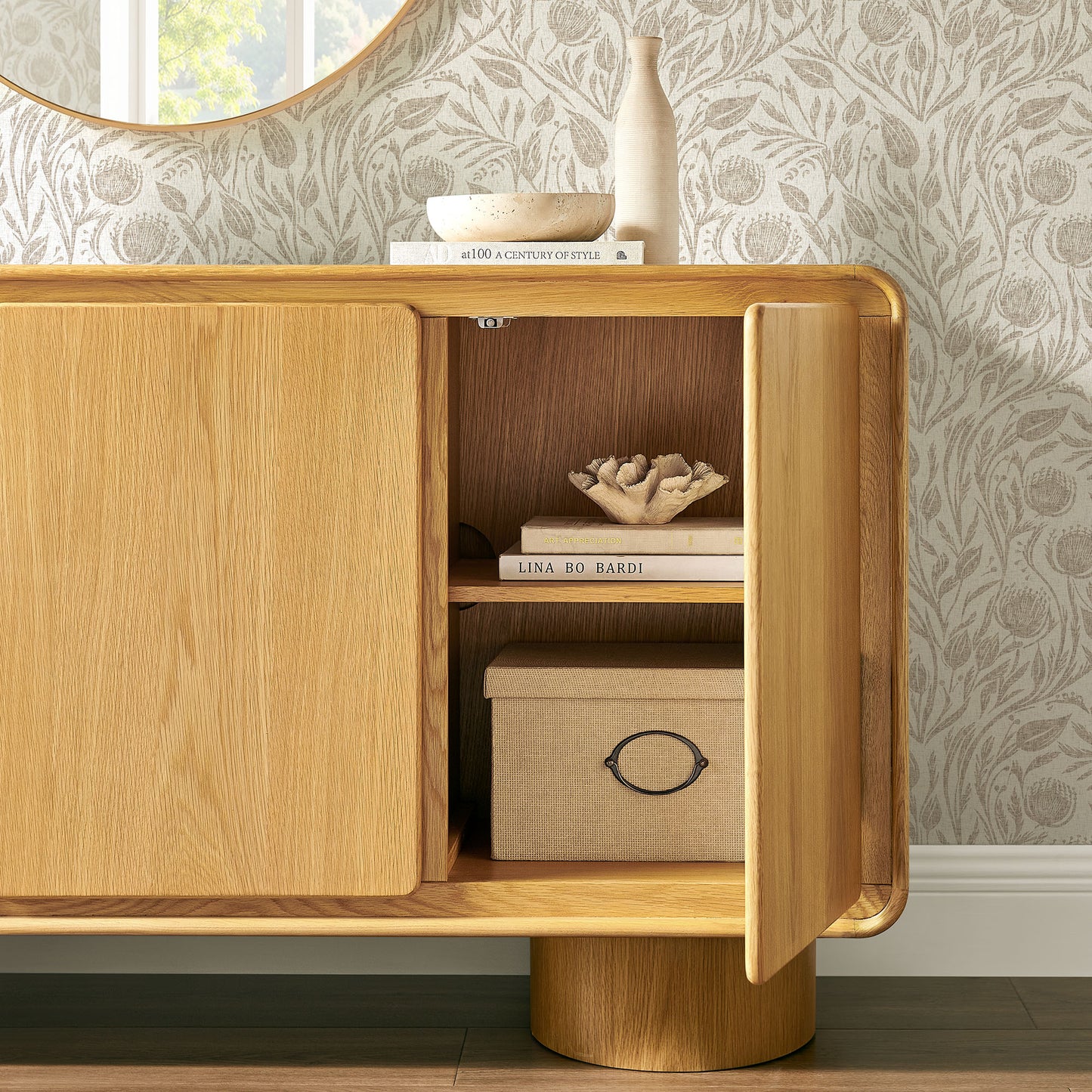 Lumo 3-Door Curved Wood Accent Cabinet by Modway EEI-7575