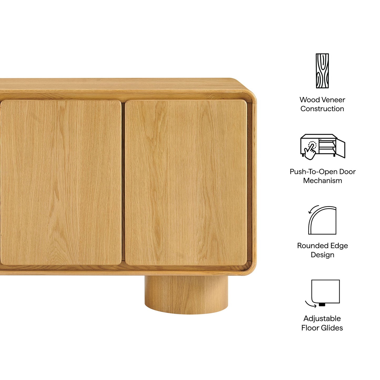 Lumo 3-Door Curved Wood Accent Cabinet by Modway EEI-7575