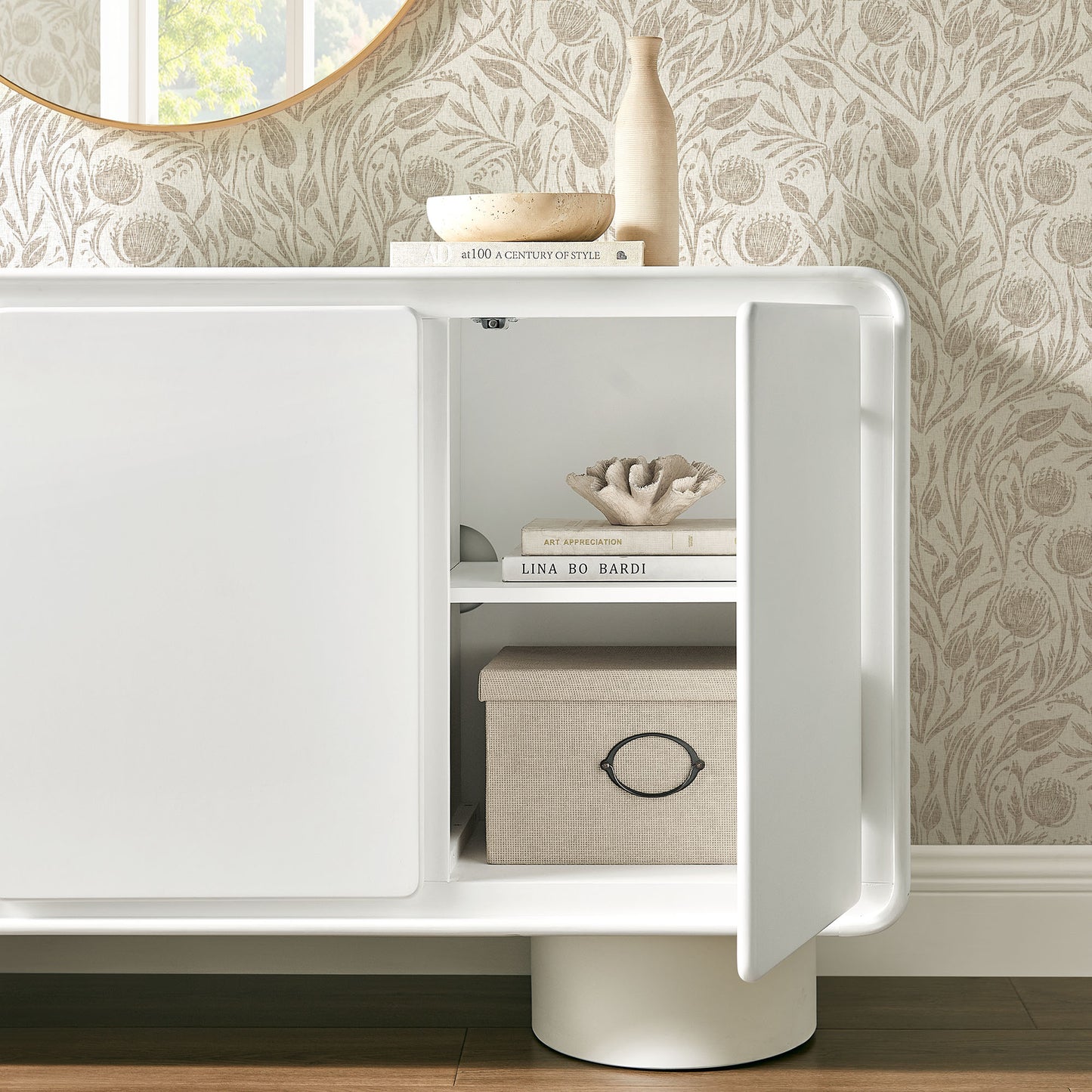 Lumo 3-Door Curved Wood Accent Cabinet by Modway EEI-7576