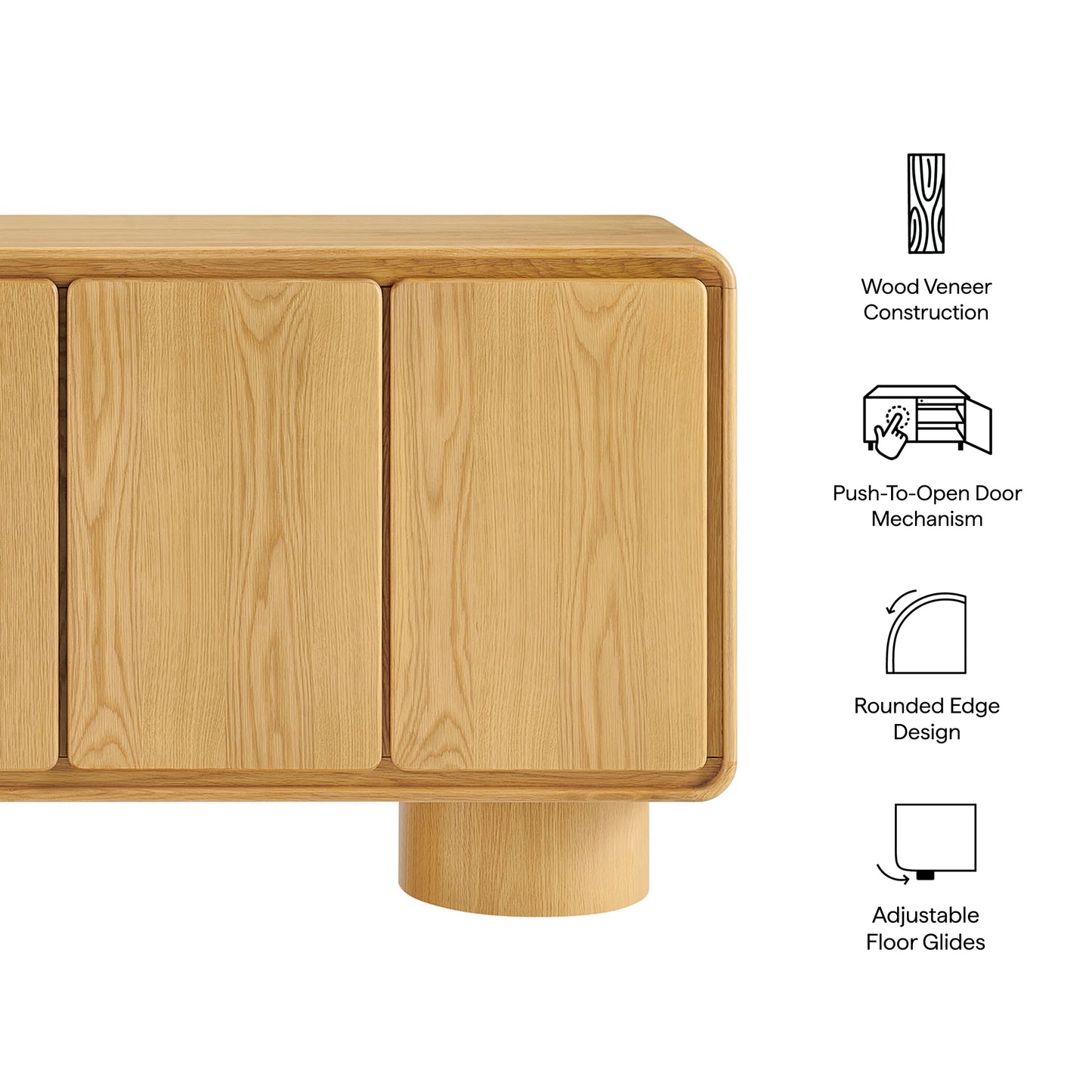 Lumo 4-Door Curved Wood Accent Cabinet by Modway EEI-7578