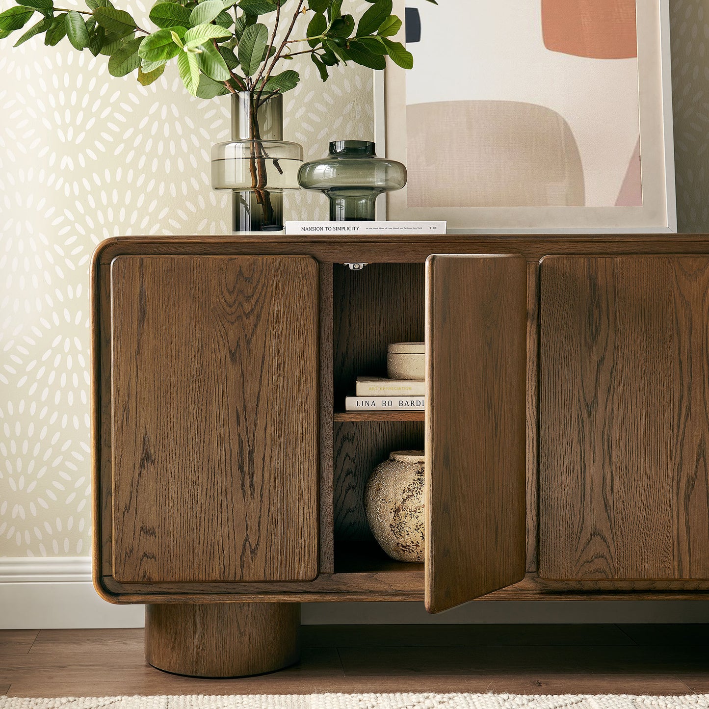Lumo 4-Door Curved Wood Accent Cabinet by Modway EEI-7580