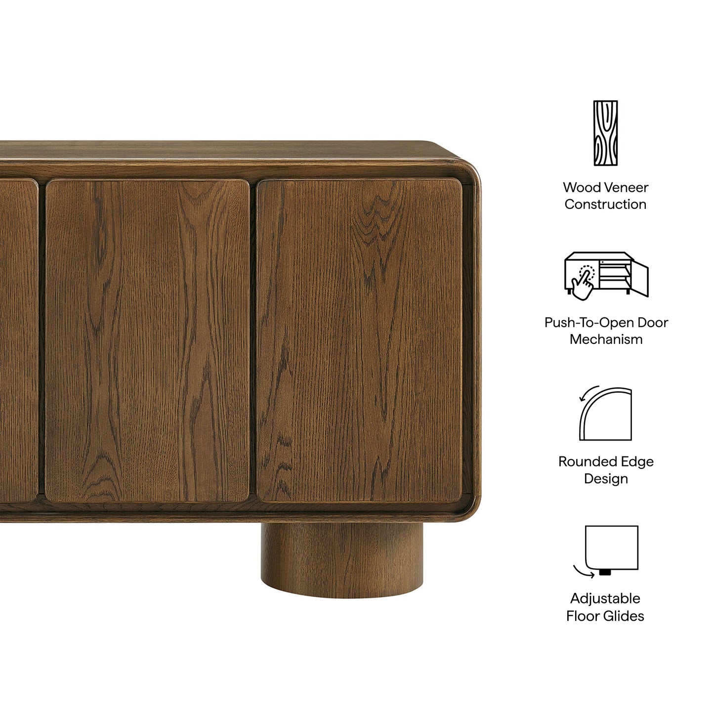 Lumo 4-Door Curved Wood Accent Cabinet by Modway EEI-7580