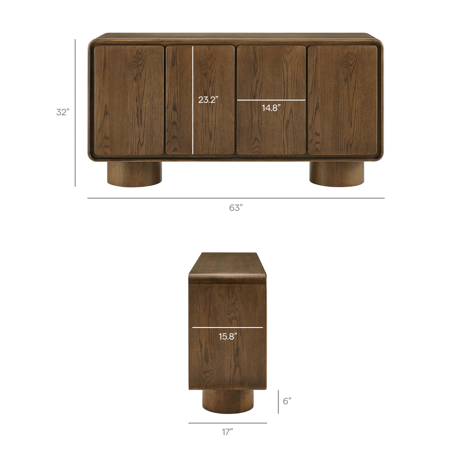 Lumo 4-Door Curved Wood Accent Cabinet by Modway EEI-7580