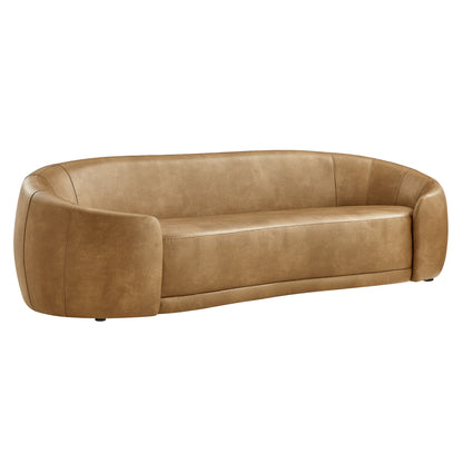 Contessa Curved Vegan Leather Sofa by Modway EEI-7582