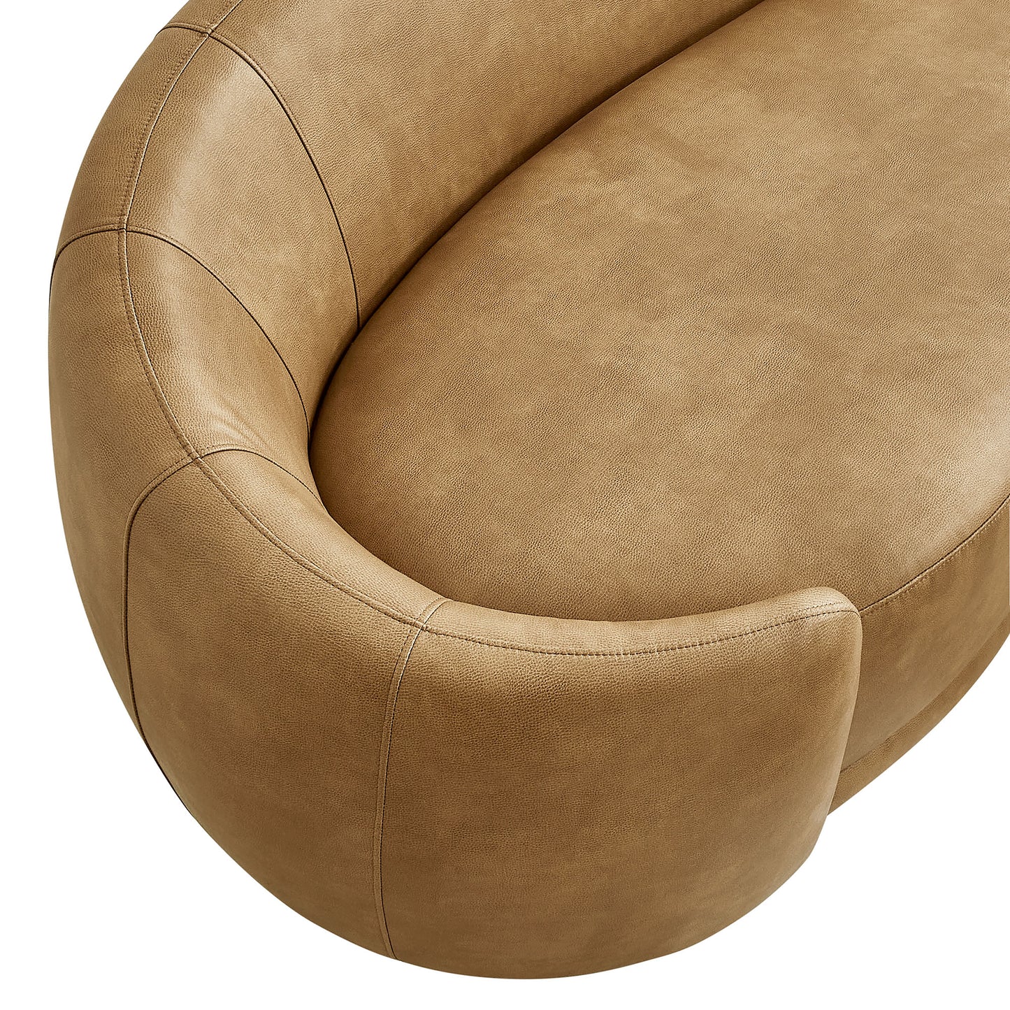 Contessa Curved Vegan Leather Sofa by Modway EEI-7582