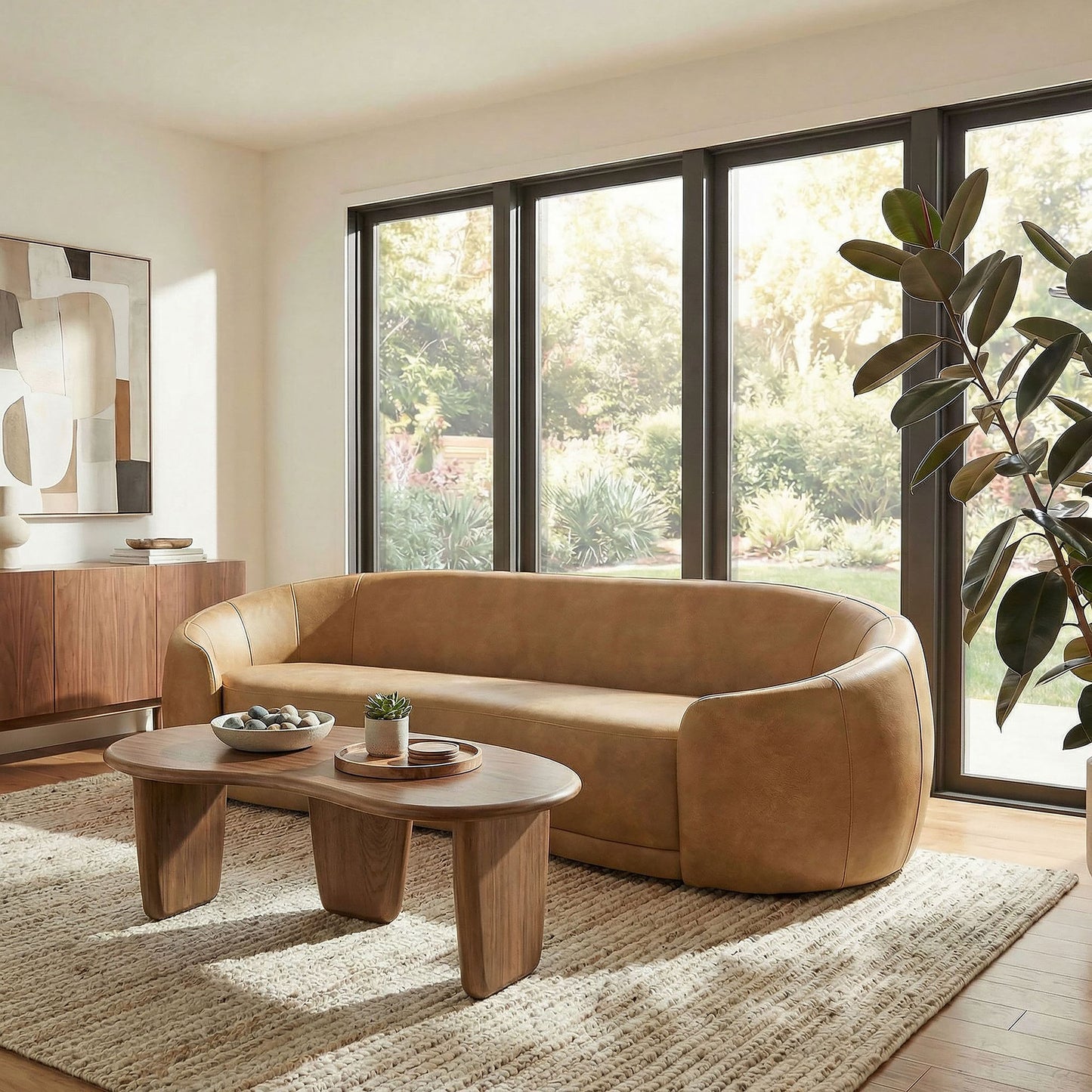 Contessa Curved Vegan Leather Sofa by Modway EEI-7582