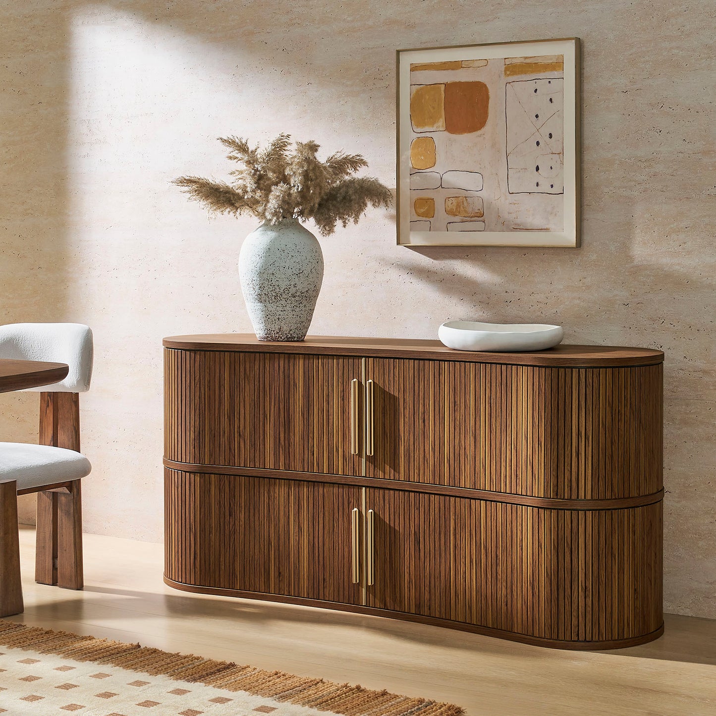 Radcliffe 63" Curved Fluted Sideboard Buffet Cabinet by Modway EEI-7583