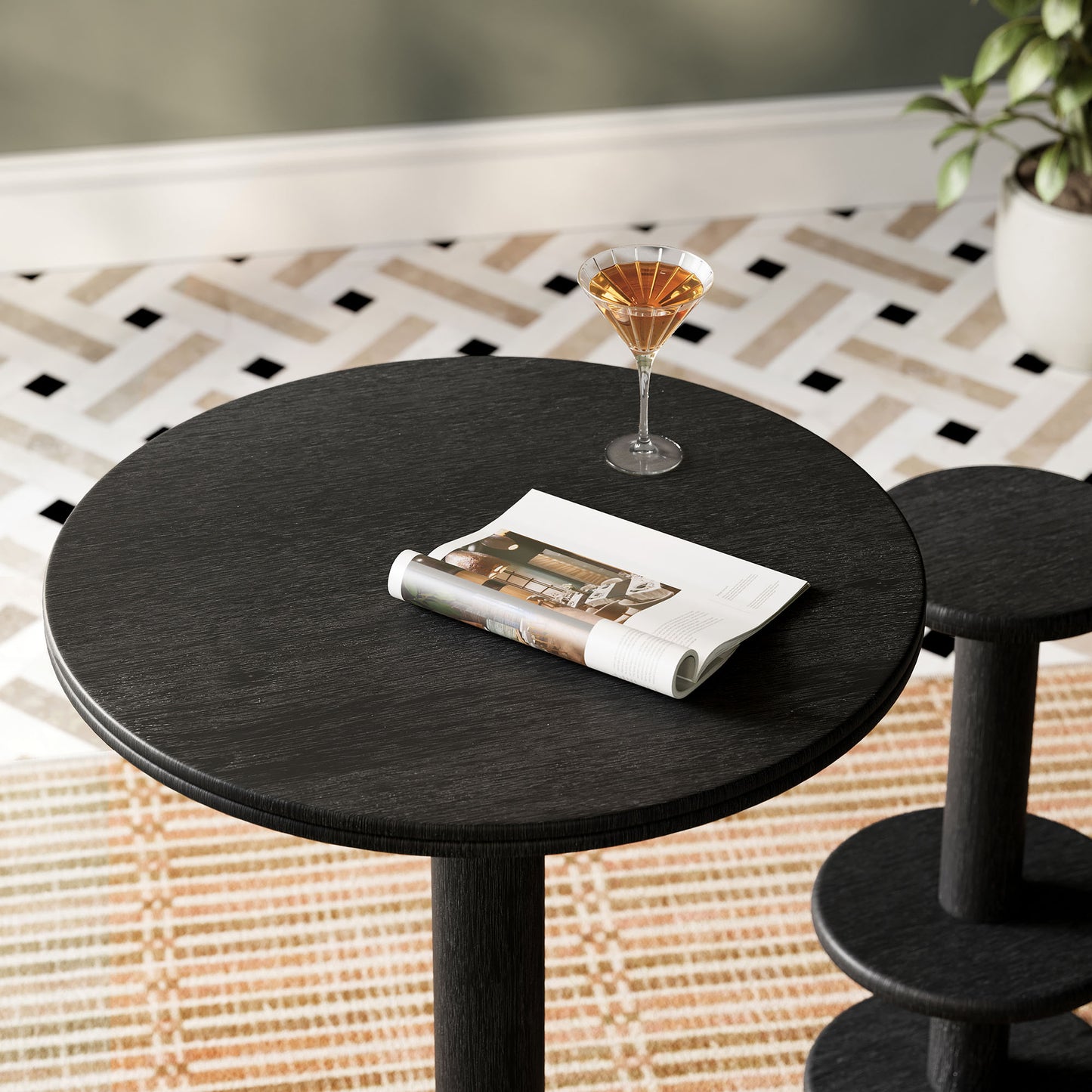 Neo 31 Inch Round Indoor - Outdoor Patio Patio Wood Bar Table by Modway EEI-7585