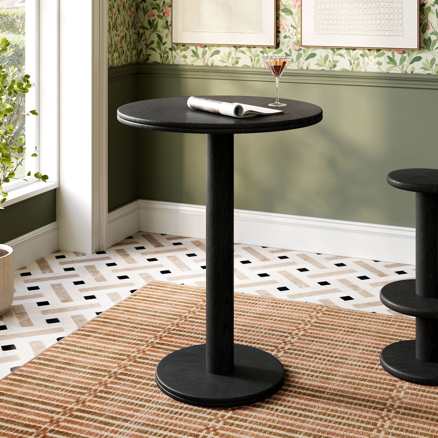 Neo 31 Inch Round Indoor - Outdoor Patio Patio Wood Bar Table by Modway EEI-7585