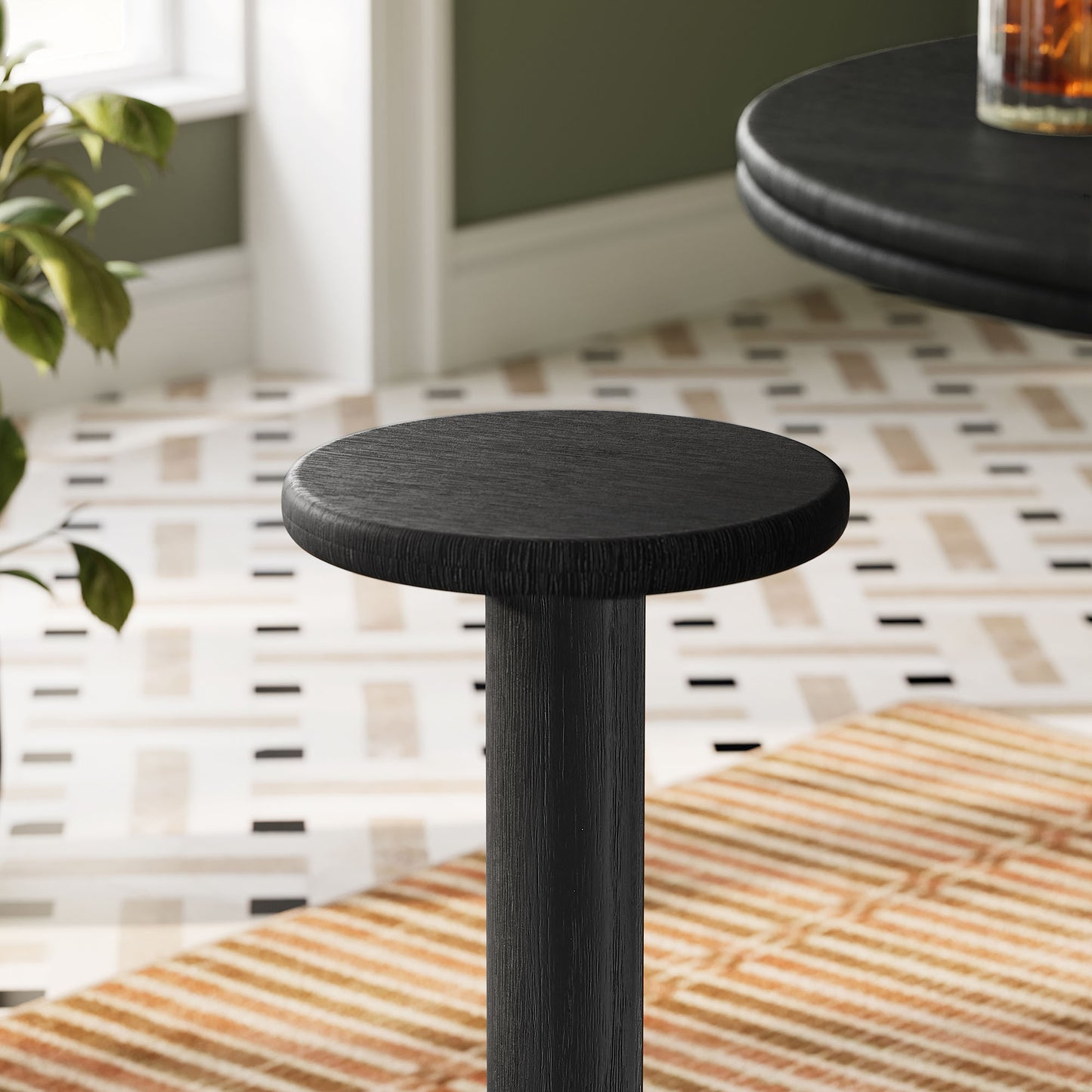 Neo 15 Inch Round Indoor - Outdoor Patio Patio Wood Bar Stools by Modway EEI-7586