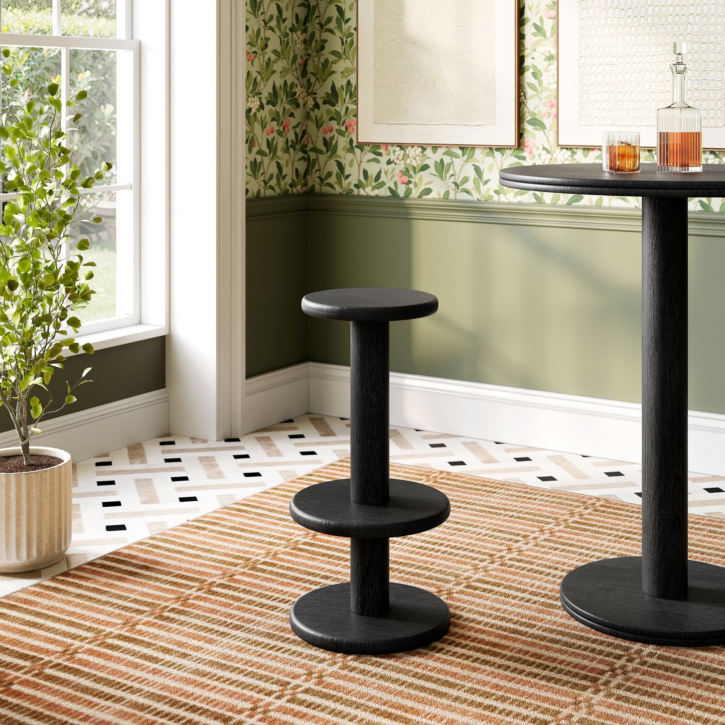 Neo 15 Inch Round Indoor - Outdoor Patio Patio Wood Bar Stools by Modway EEI-7586