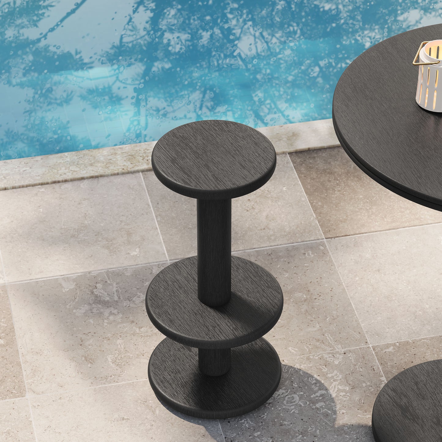 Neo 15 Inch Round Indoor - Outdoor Patio Patio Wood Bar Stools by Modway EEI-7586