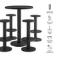 Neo 5-Piece Round Indoor - Outdoor Patio Round Patio Bar Table And Stool Set by Modway EEI-7588