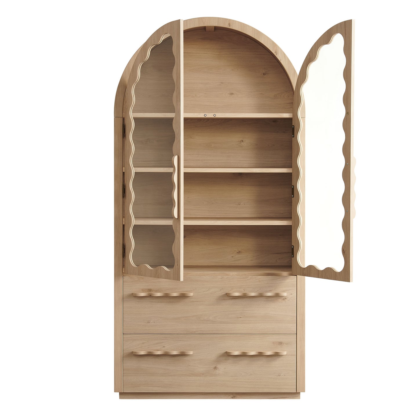 Rory 76 Inch Arched Kitchen Pantry Display Cabinet by Modway EEI-7589