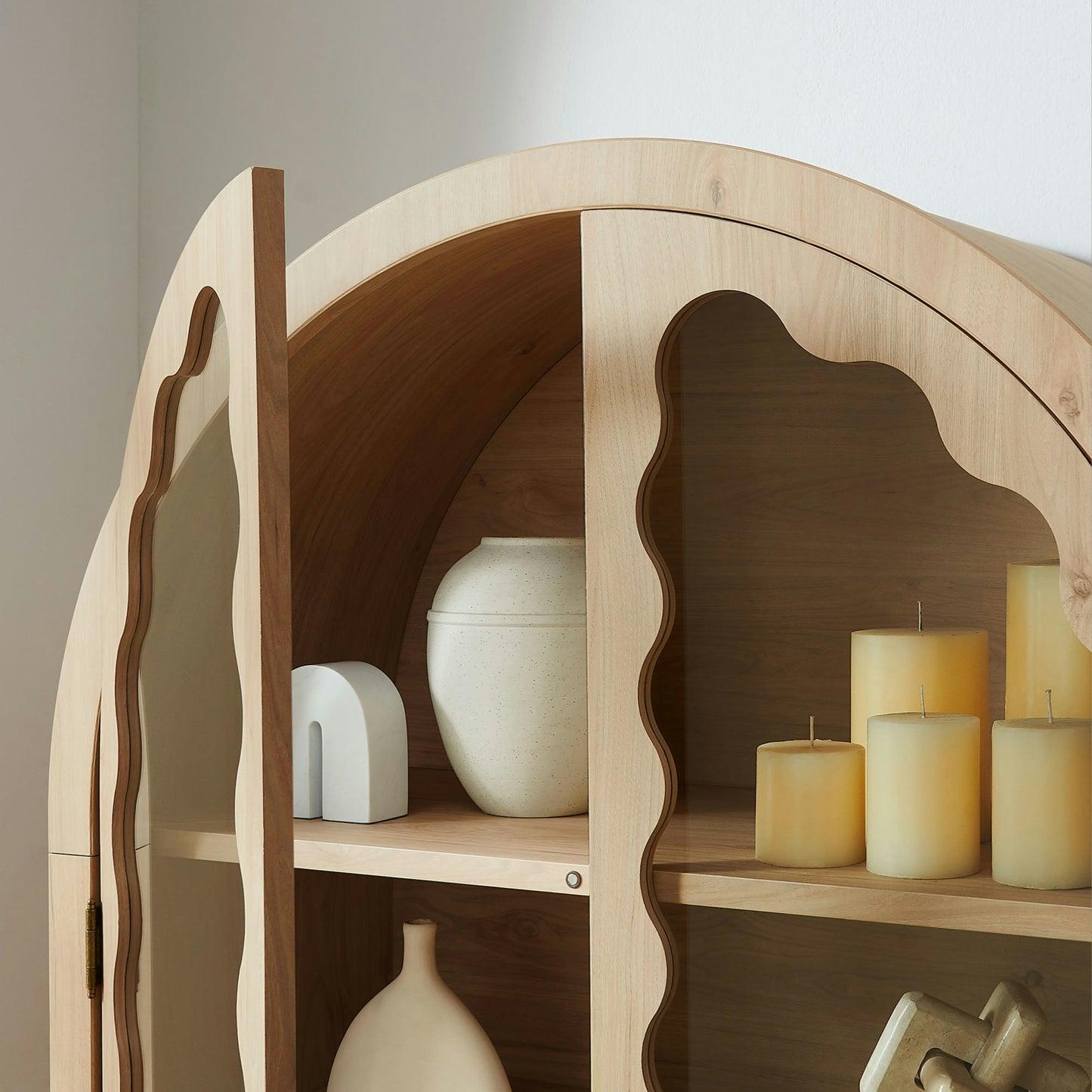 Rory 76 Inch Arched Kitchen Pantry Display Cabinet by Modway EEI-7589