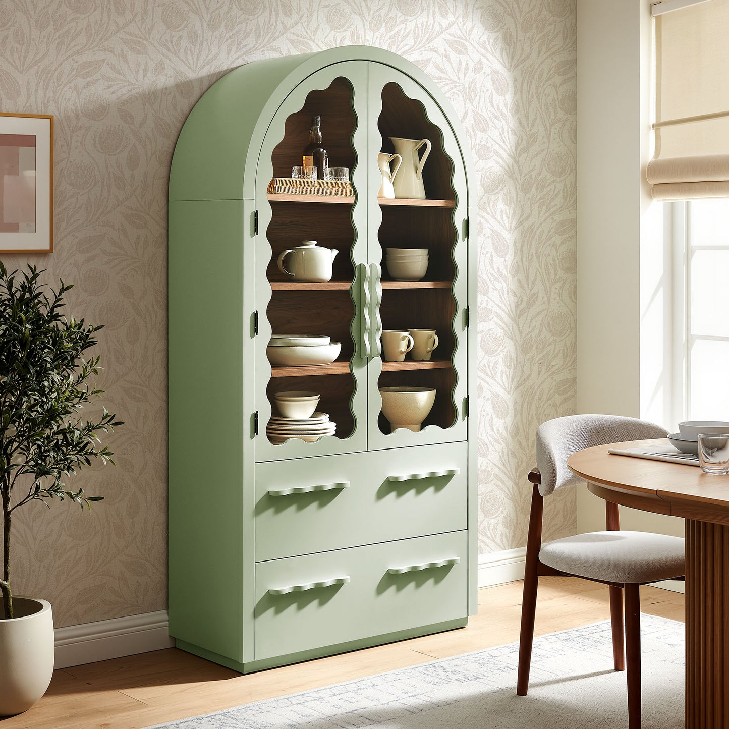 Rory 76 Inch Arched Display Cabinet by Modway EEI-7589