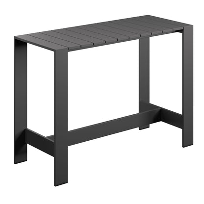 Tahoe 59 Inch Rectangle Outdoor Patio Aluminum Bar Table by Modway EEI-7593