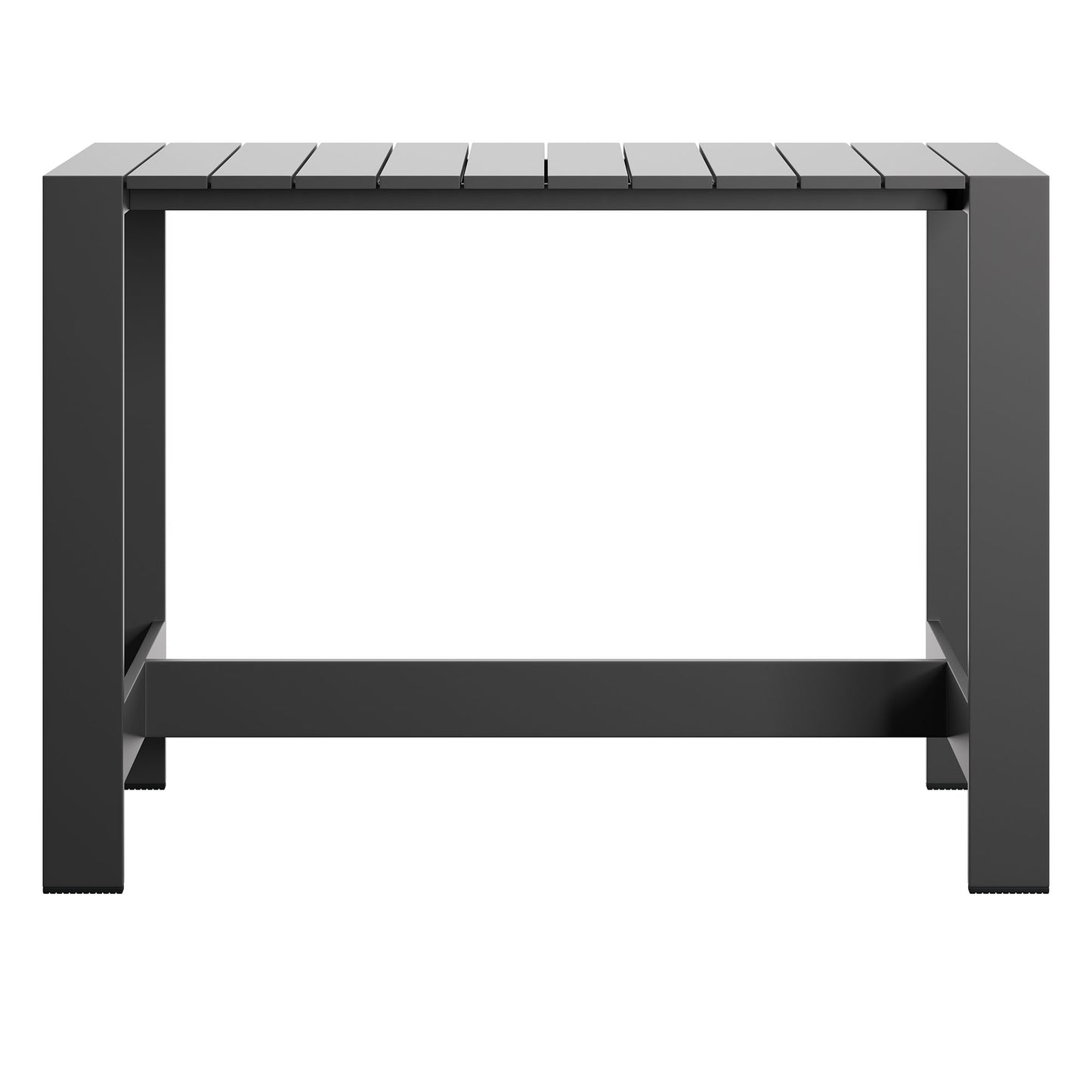 Tahoe 59 Inch Rectangle Outdoor Patio Aluminum Bar Table by Modway EEI-7593