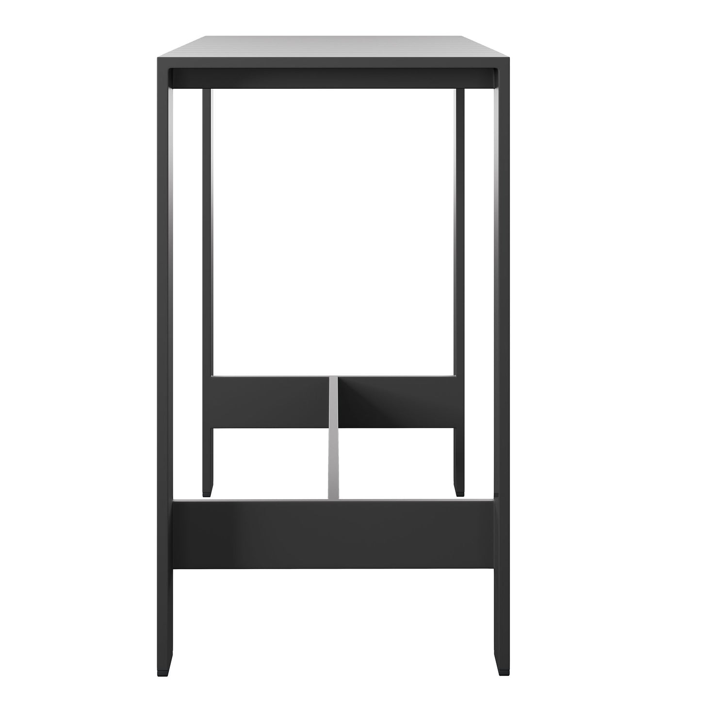 Tahoe 59 Inch Rectangle Outdoor Patio Aluminum Bar Table by Modway EEI-7593