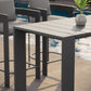 Tahoe 59 Inch Rectangle Outdoor Patio Aluminum Bar Table by Modway EEI-7593